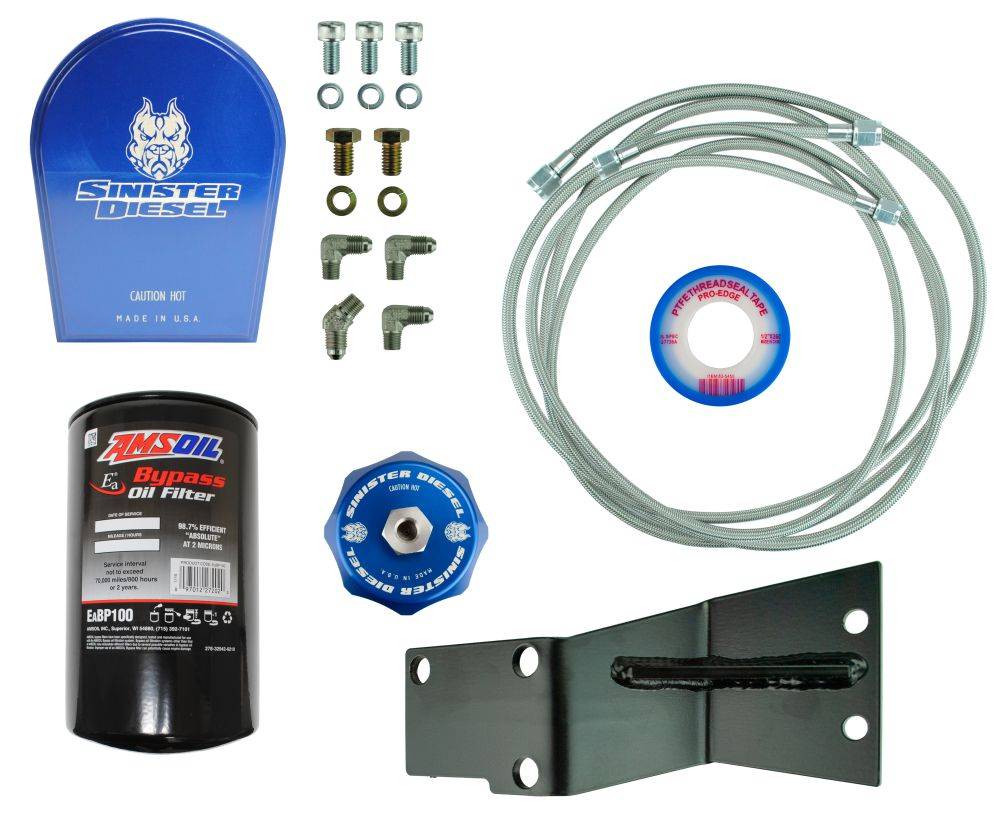 Sinister Diesel Bypass Oil Filter System For 2007.5-2012 Dodge Cummins 6.7L SD-EOF-6.7C-07