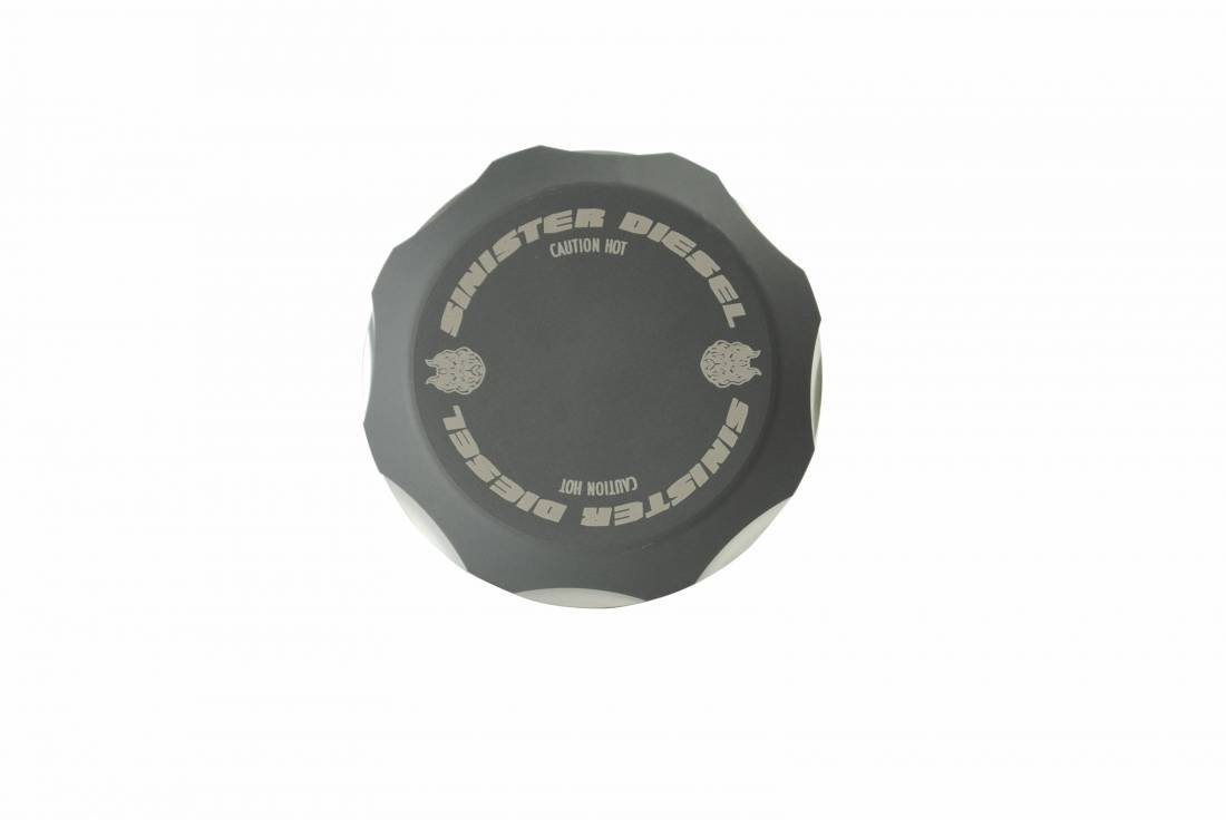 Sinister Diesel Coolant Reservoir (Degas) Cap For 2001-2016 GM Duramax 6.6L (Gray) SD-6.6DC01-GRY