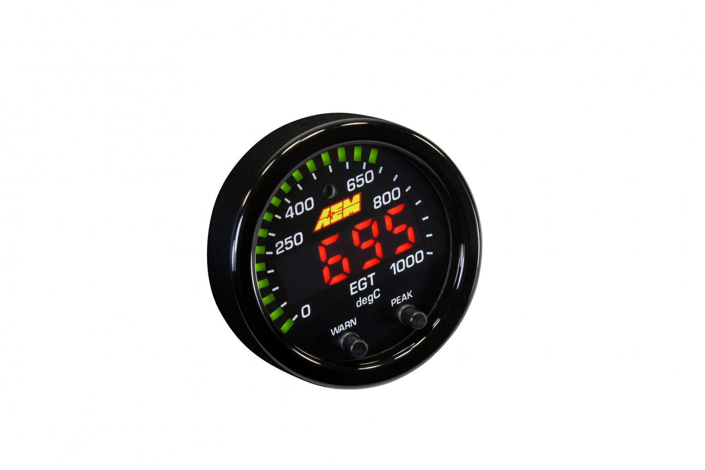 AEM X-Series EGT Gauge 0-1800F / 0-1000C Black Bezel & Black Faceplate 30-0305