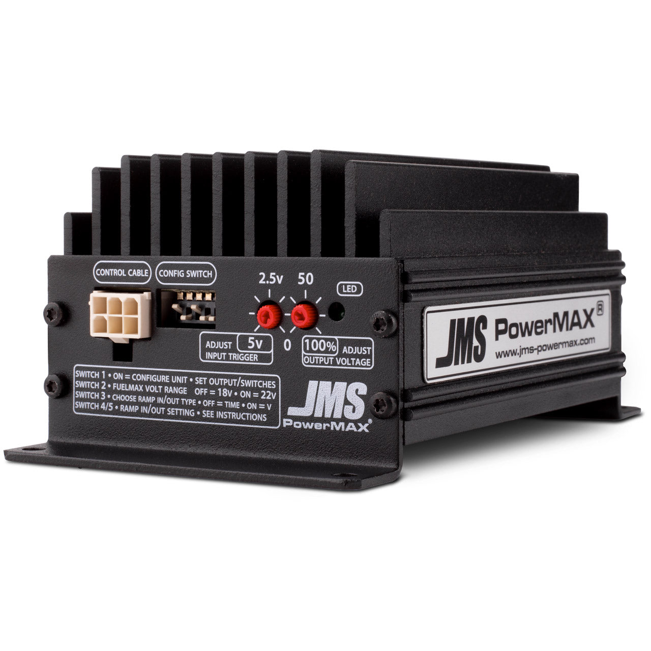JMS FuelMAX - Fuel Pump Voltage Booster V2 - Plug and Play Single Output (Activation - MAF/MAP/TPS or Ground includes Ext pressure switch) P2000PPT09