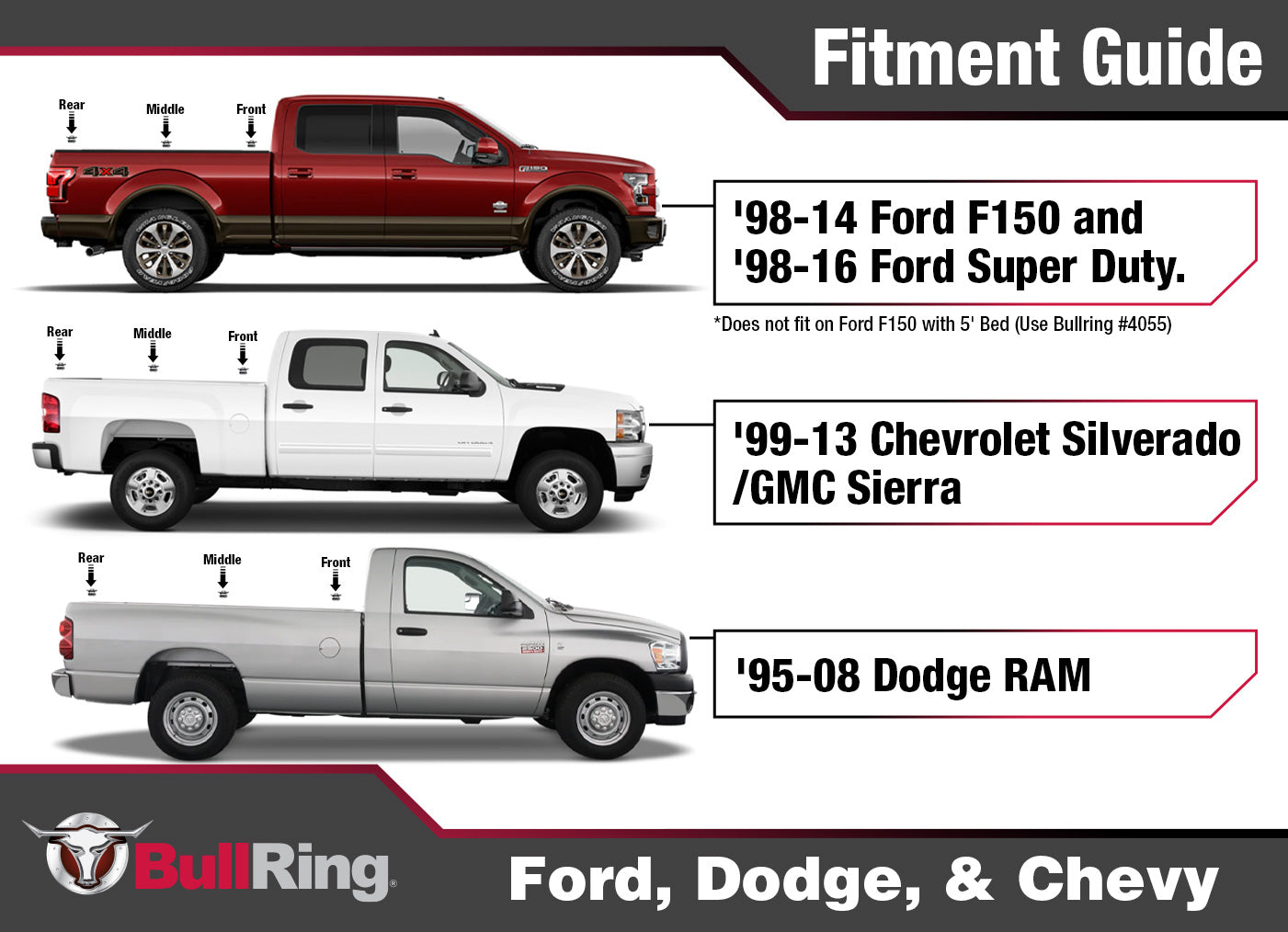 BullRing - 4001 - Classic Raised Fit Retractable Tie Down Anchors