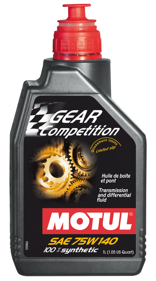 Motul GEAR COMPETITION 75W140 - 1L - Fully Synthetic Transmission fluid - Ester based 105779