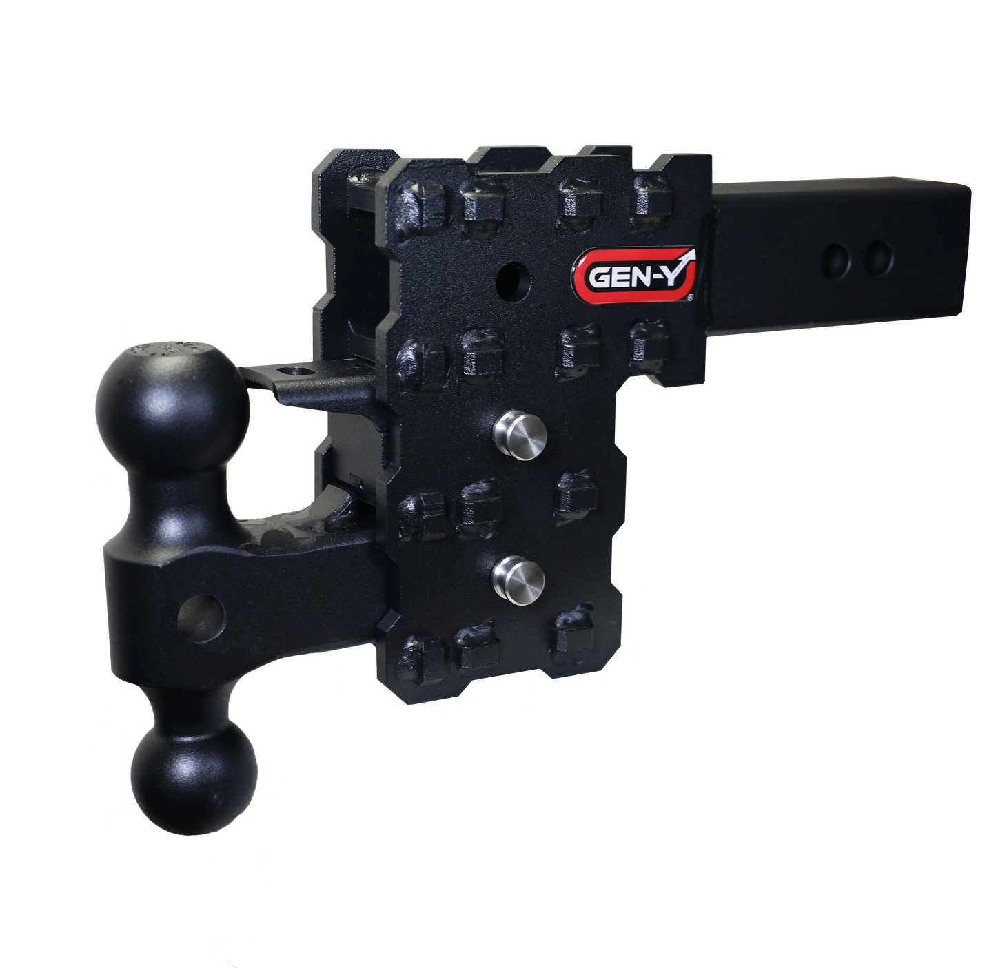 GEN-Y Hitch PHANTOM-X 2.5" Solid Shank 5" Drop 1.6K TW 16K Hitch & Dual-Ball & Pintle Lock GH-2423X