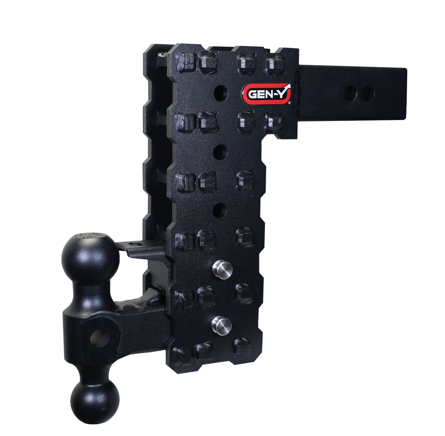 GEN-Y Hitch PHANTOM-X 2.5" Solid Shank 10" Drop 1.6K TW 16K Hitch Dual-Ball & Pintle Lock GH-2425X