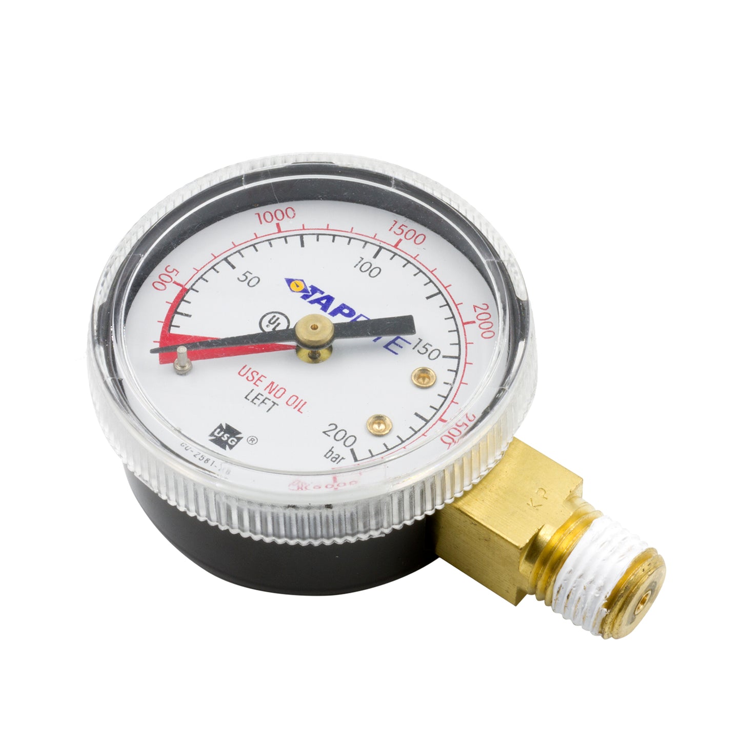Dedenbear GAUGE HIGH PRESSURE FOR CO2 REGULATOR (0 TO 3000 PSI) GHP