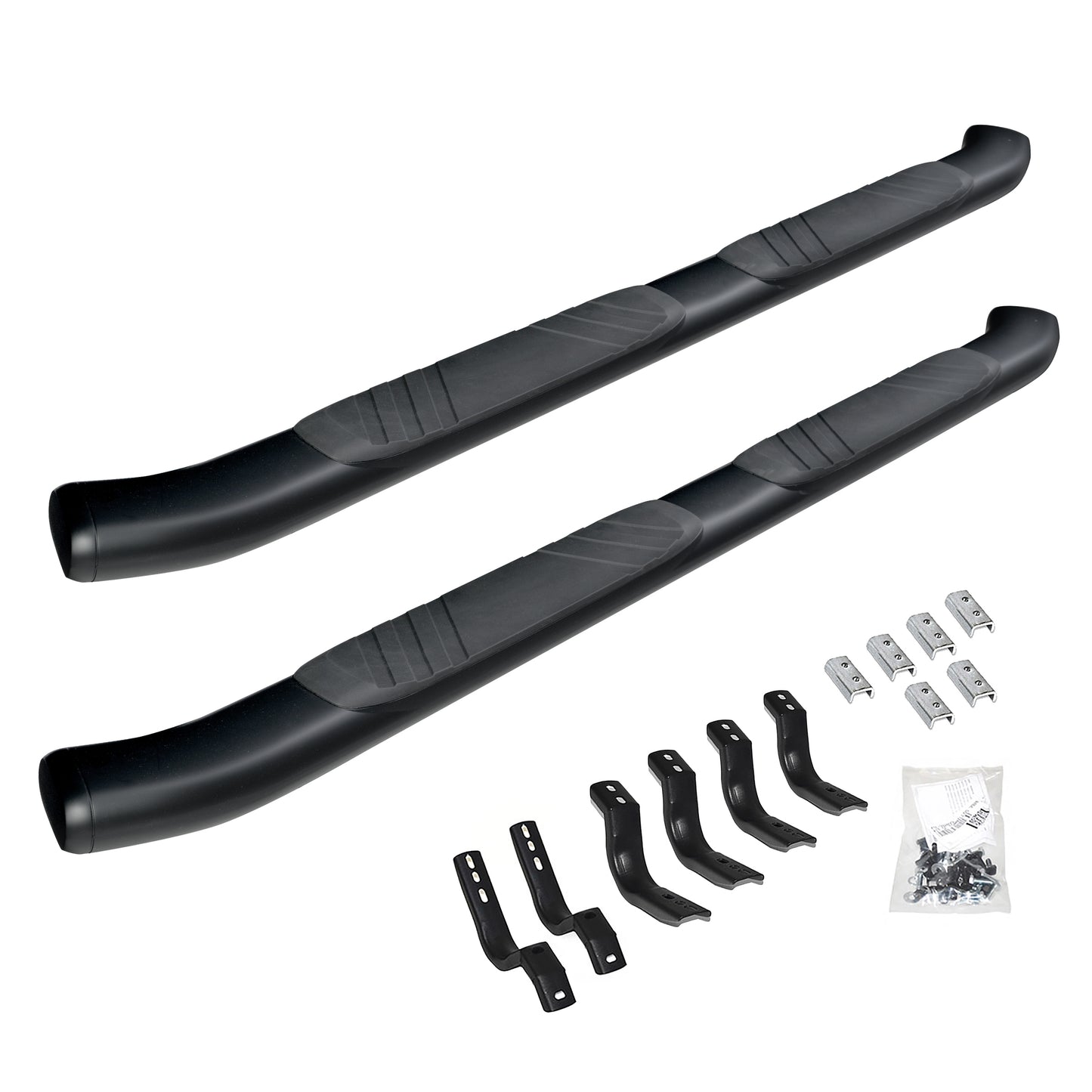 Go Rhino 685451687CB 5" OE Xtreme Composite SideSteps With Mounting Bracket Kit Black