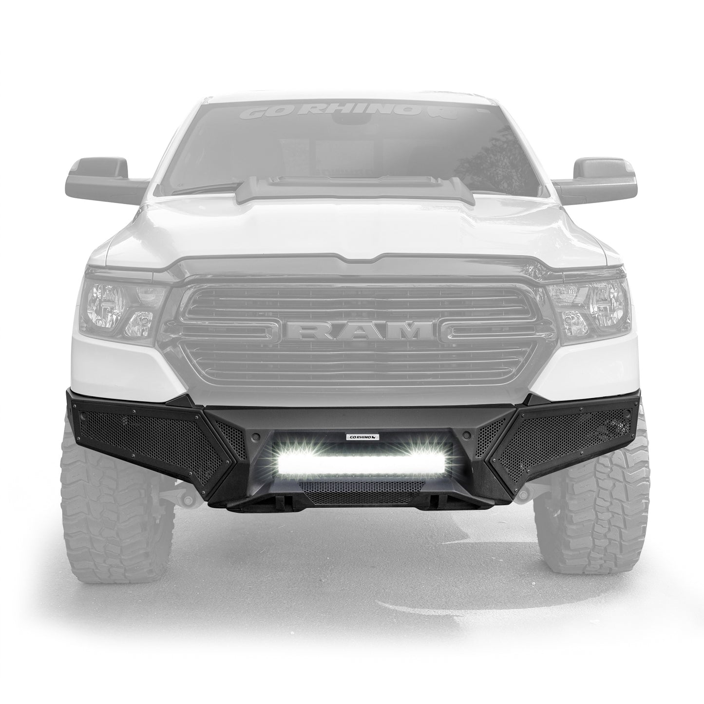 Element Front Bumper With Power Actuated HideAway Light Bar Mount