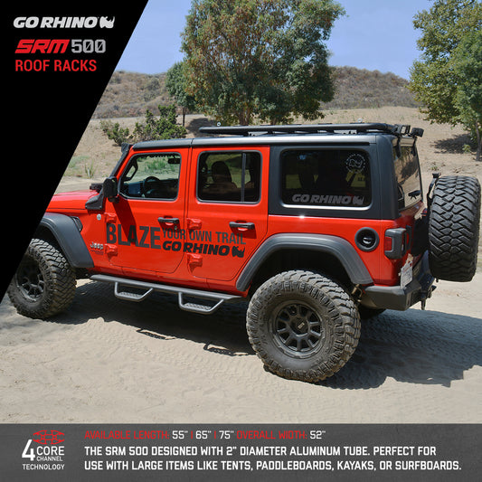 Go Rhino 5935052T SRM500 55" Flat Platform Roof Rack Textured Black