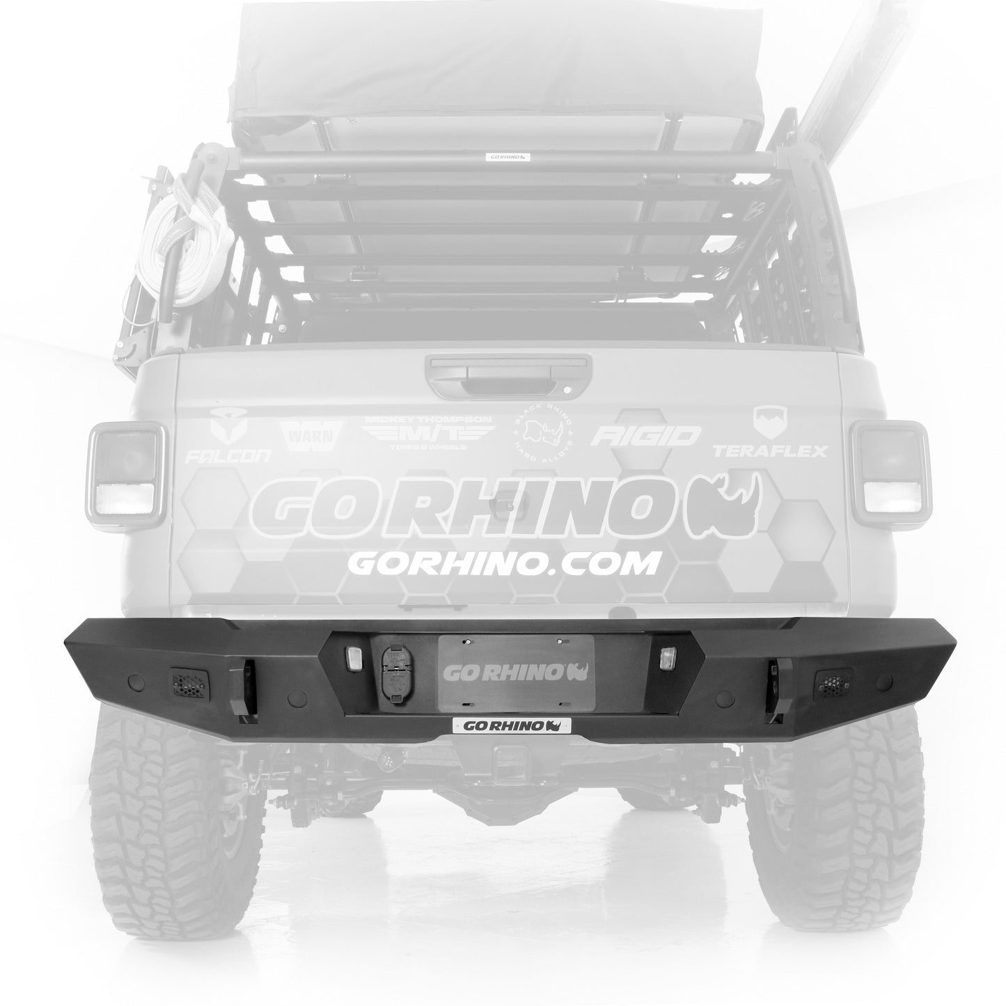 Go Rhino 273120T Trailline Rear Full Width Bumper Textured Black