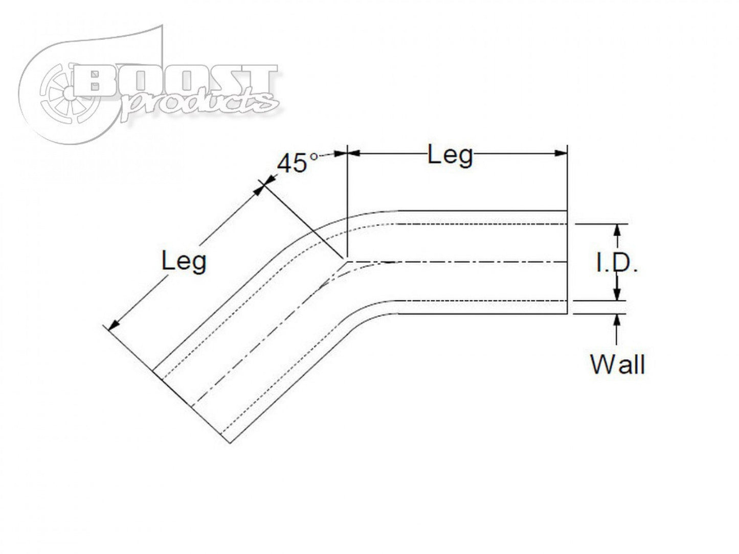 BOOST products Silicone Elbow 45 Degrees, 22mm (7/8") ID, Blue '3273000220