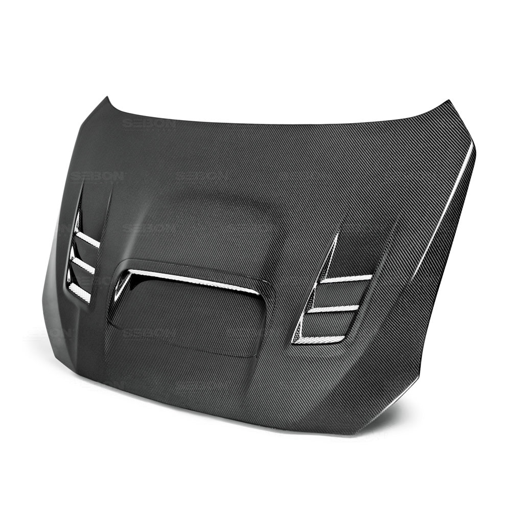 Seibon Carbon HD15SBIMP-CW CW-style carbon fiber hood for 2015-2018 Subaru WRX/STi