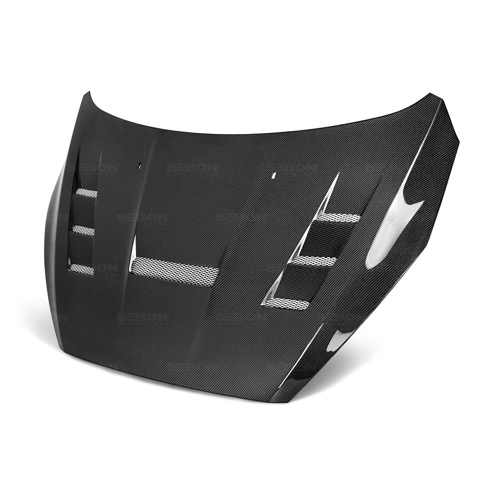 Seibon Carbon HD16FDFO-TV TV-style carbon fiber hood for 2015-2018 Ford Focus