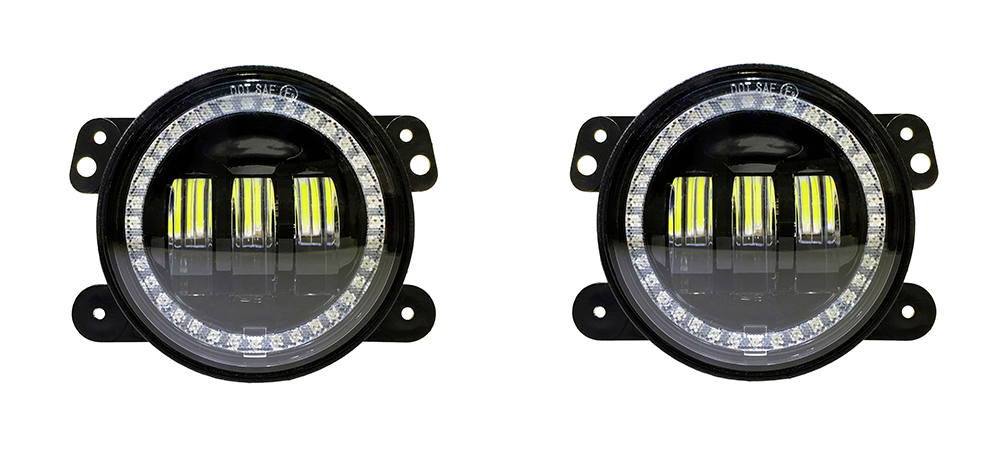 Quake LED - QTE916 - Jeep Wrangler JL/Gladiator 4 Inch HD Fog Lights For 2018-2020 Jeep Wrangler 2020-2020 Jeep Gladiator
