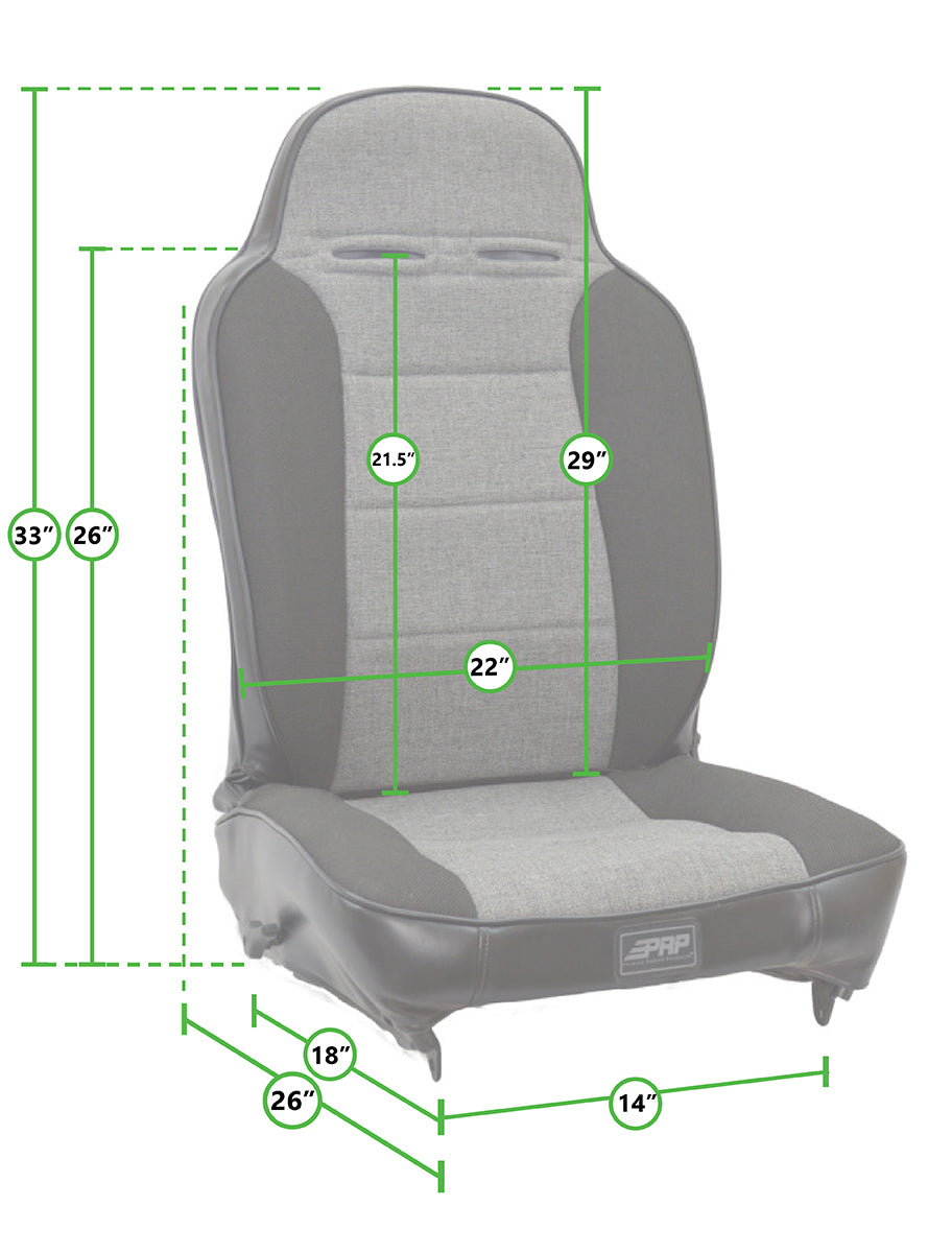PRP-A13021545-Enduro Low Back Reclining Suspension Seat with Adjustable Headrest