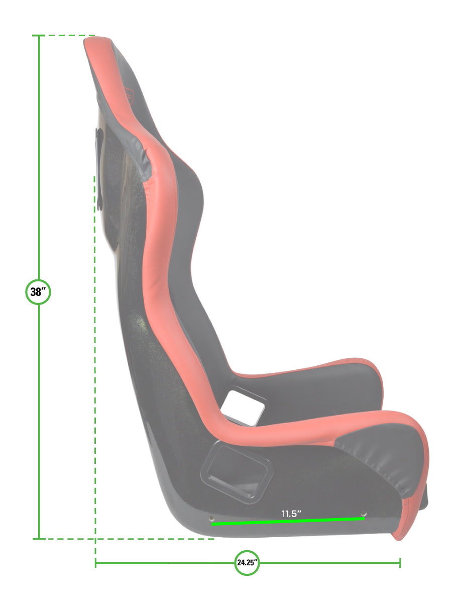 PRP-A3902-Alpha Extra Wide Composite Race Seat