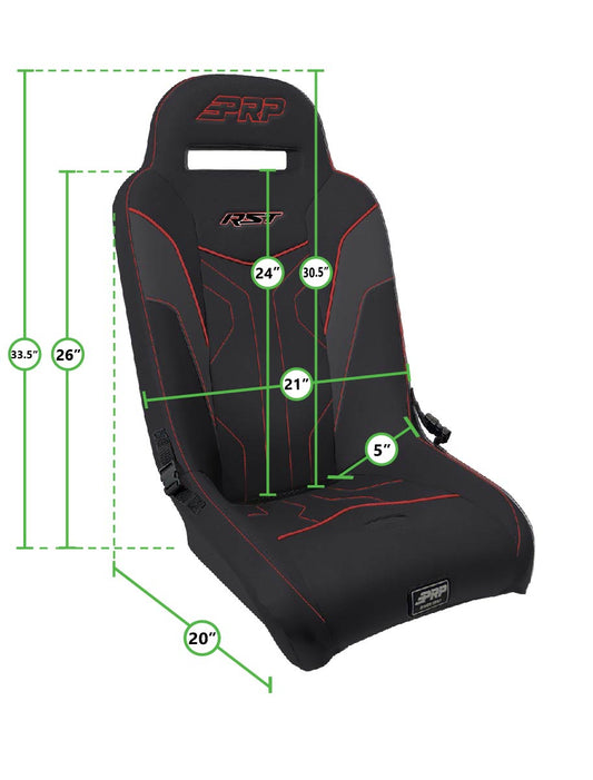 PRP-A4108-POR1K-RST Rear Suspension Seat