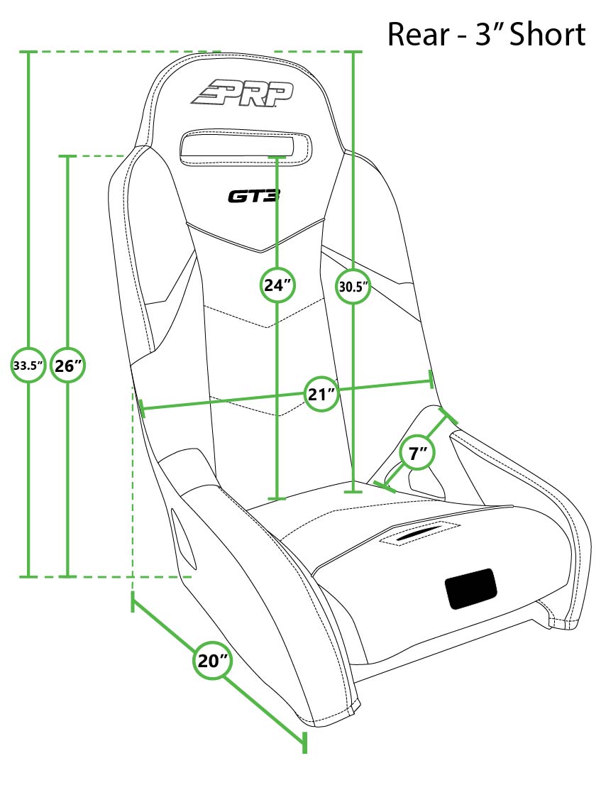 PRP-A7308-POR1K-GT3 Rear Suspension Seat