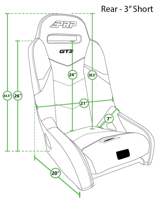 PRP-A7308-POR1K-GT3 Rear Suspension Seat