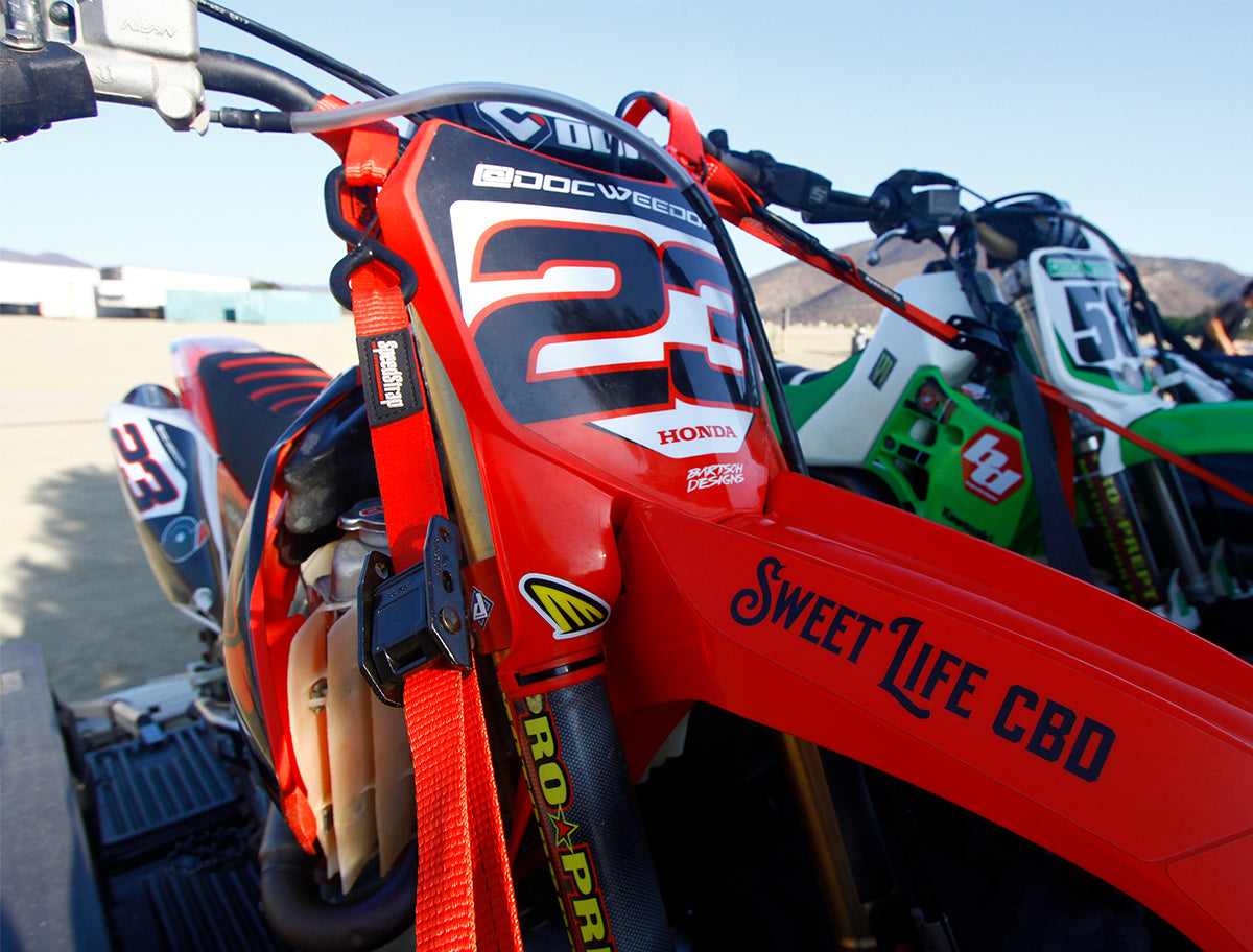 SpeedStrap 13803-2 Cam-Lock 1 in. x 10 ft. Tie Down w/ Snap 'S' Hooks and Soft Tie