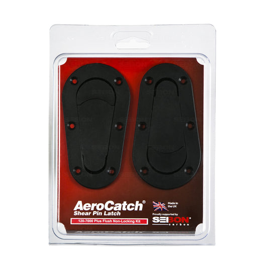 Seibon Carbon HOODPINS-120-7000 AeroCatch Plus Flush Hood Latch and Pin Kit - Black - no lock - Seibon Edition