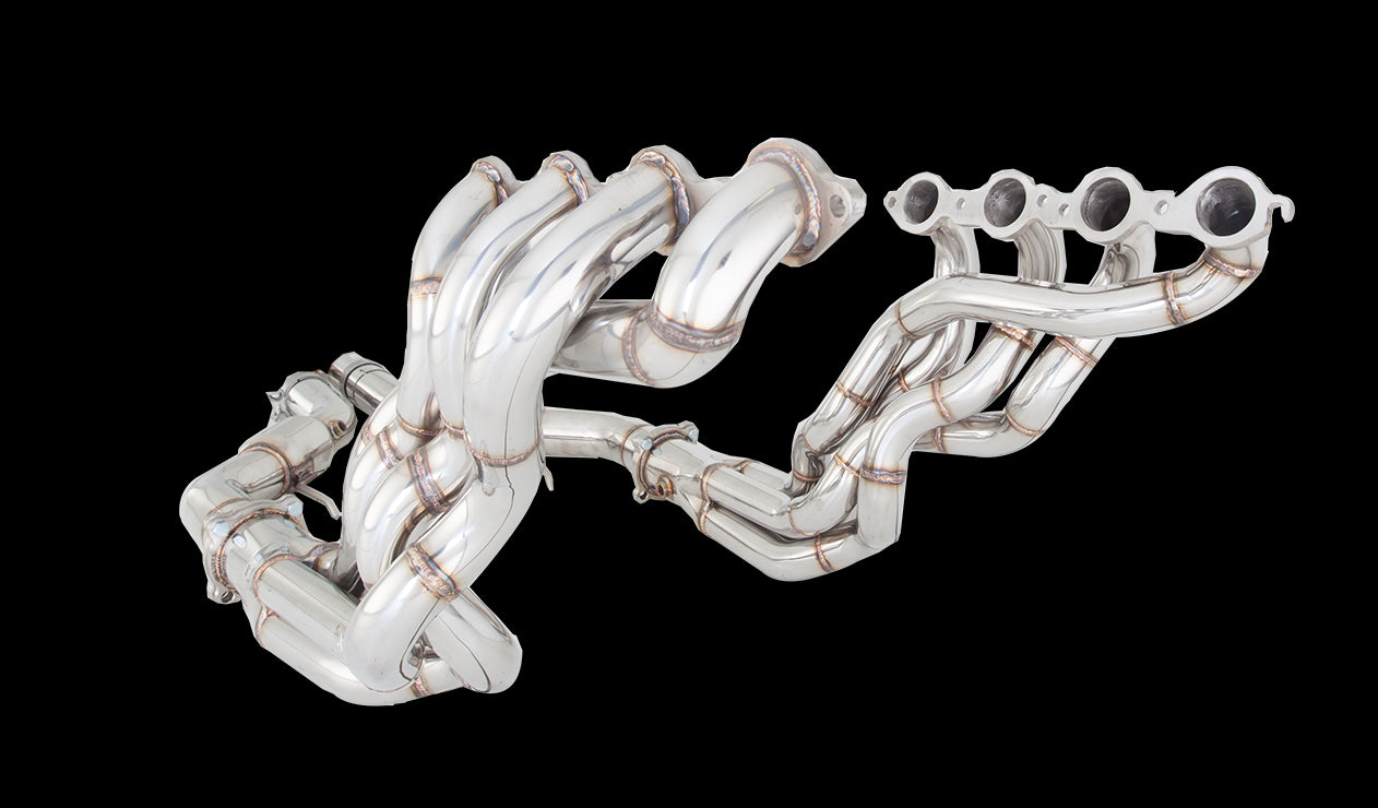 XFORCE Chev SS/ Pontiac G8 GT 6.0L & GXP 2008-17 Camaro 6.2L 2008- Stainless Steel 1"3/4" Primary Size 4 Into 1 Long Tube Header With 100cpsi High Flow Metallic Cat-Converters; Exhaust Header HS-VF82-KITB
