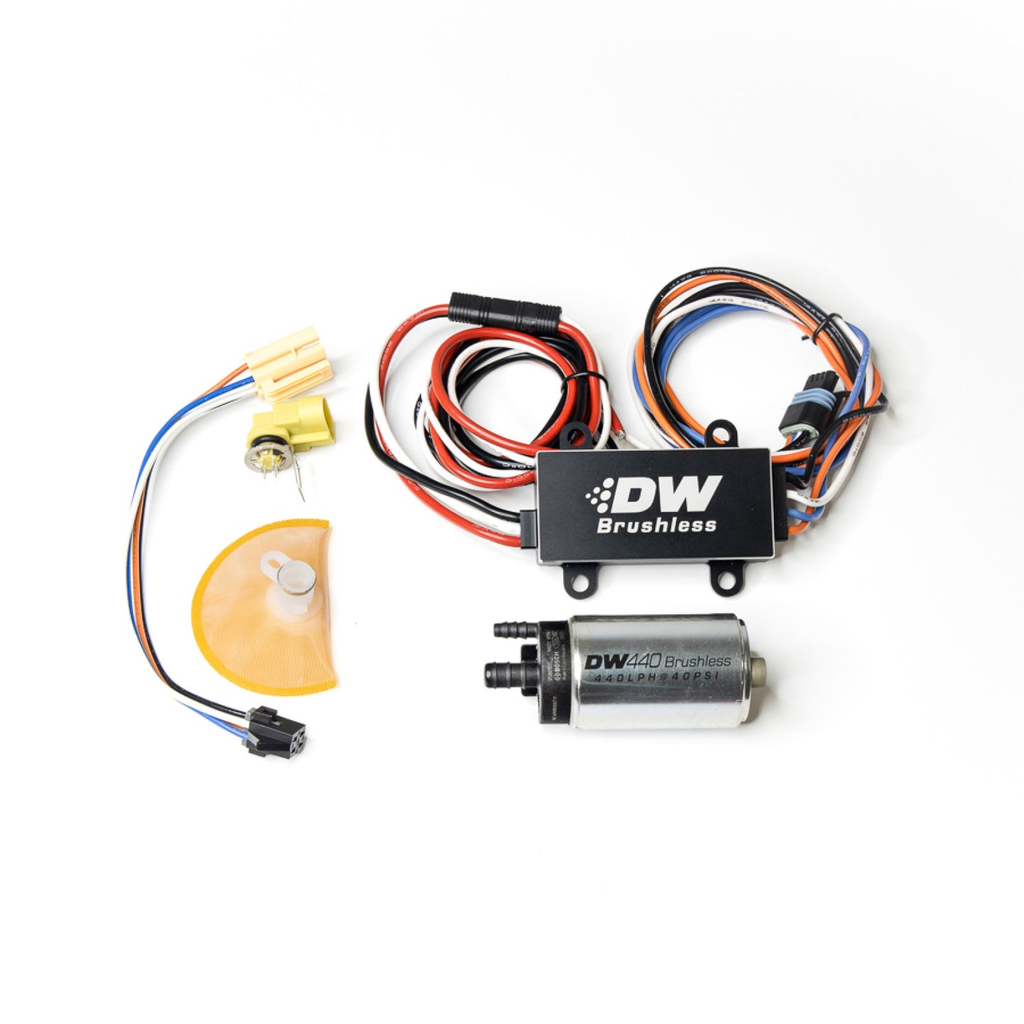 Deatschwerks 440lph In-Tank Brushless Fuel Pump with PWM Controller & 9-0908 Install Kit 9-441-C103-0908