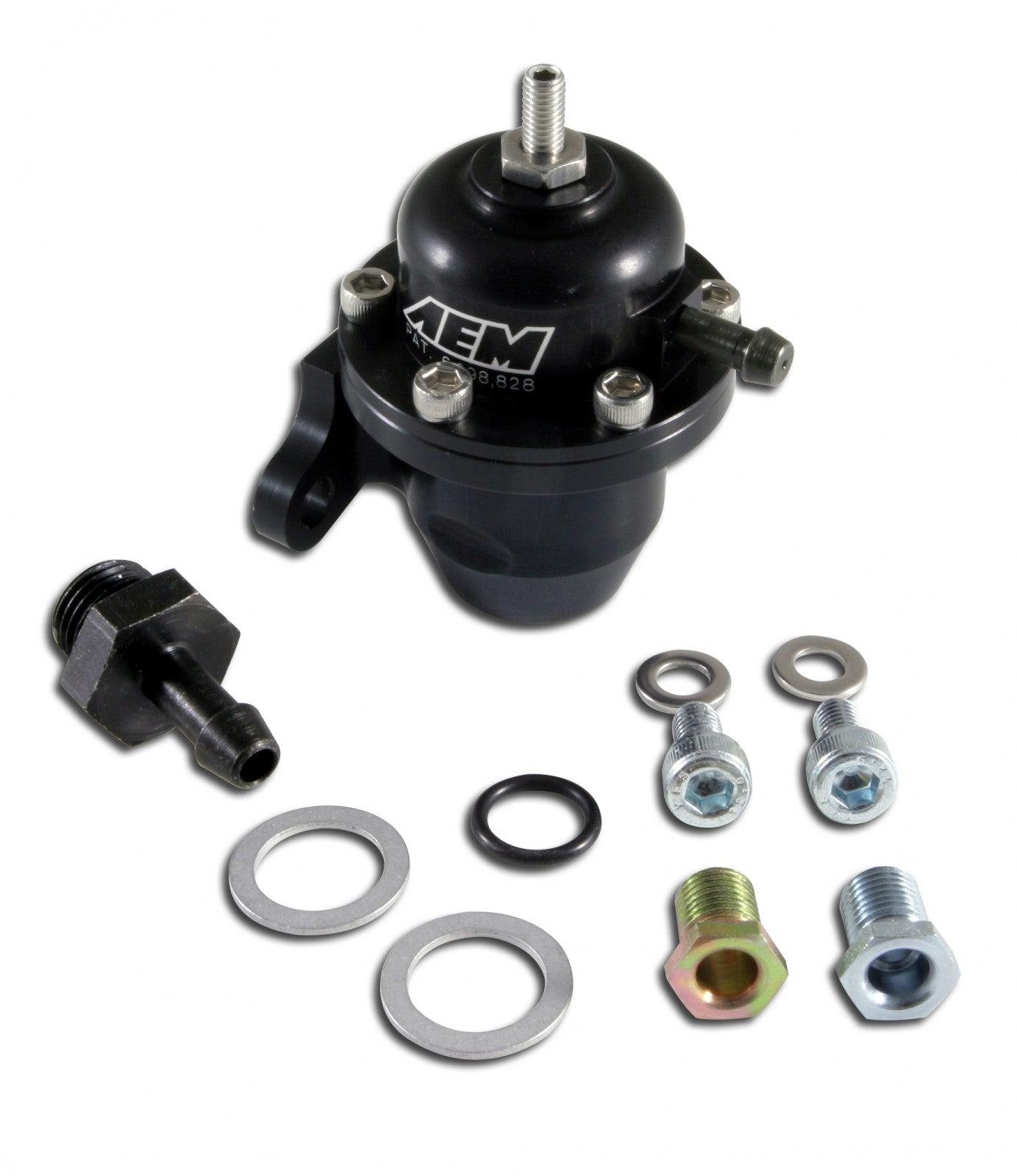 AEM Adjustable Fuel Pressure Regulator Acura & Honda Offset Flange 25-301BK