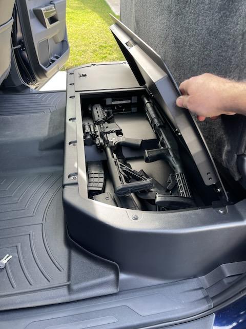 ESP Truck Accessories Lockable Metal Truck Storage For Under The Back Seat USSCM-04
