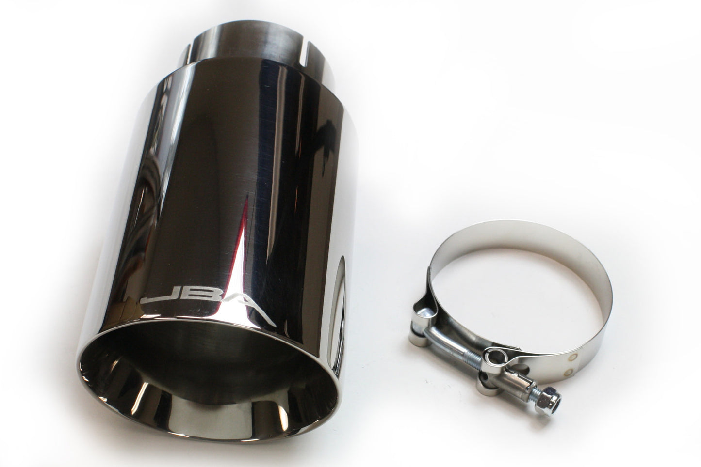 JBA 2.5 x 4.5 x 8 1/4 Double Wall Polished S/S Chrome Tip 12-08282