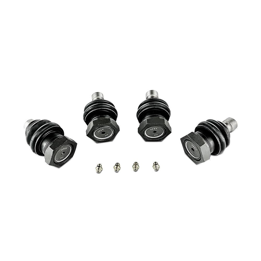 Apex Chassis Heavy Duty Ball Joint Kit Fits: 14-20 Polaris RZR XP 1000/RZR XP 4 1000/RZR XP Turbo/RZR XP 4 Turbo/RZR XP Turbo S Includes: 2 Upper/2 Lower KIT112-JJSP