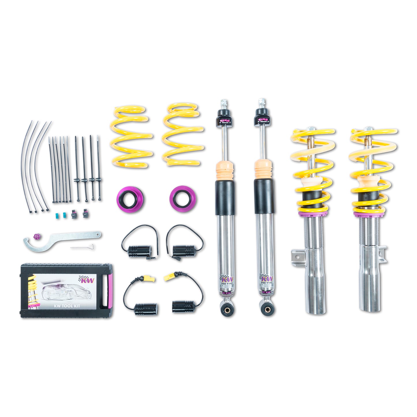 KW Suspensions 3522500S KW V3 Coilover Kit Bundle - CLA 35 CLA 45 (C118) Coupe 4Matic AWD with electronic dampers