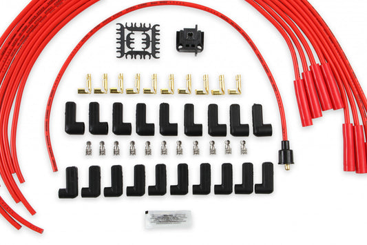 ACCEL Spark Plug Wire Set - 8mm - Universal - Red Wire with Red Straight Boots 5040R