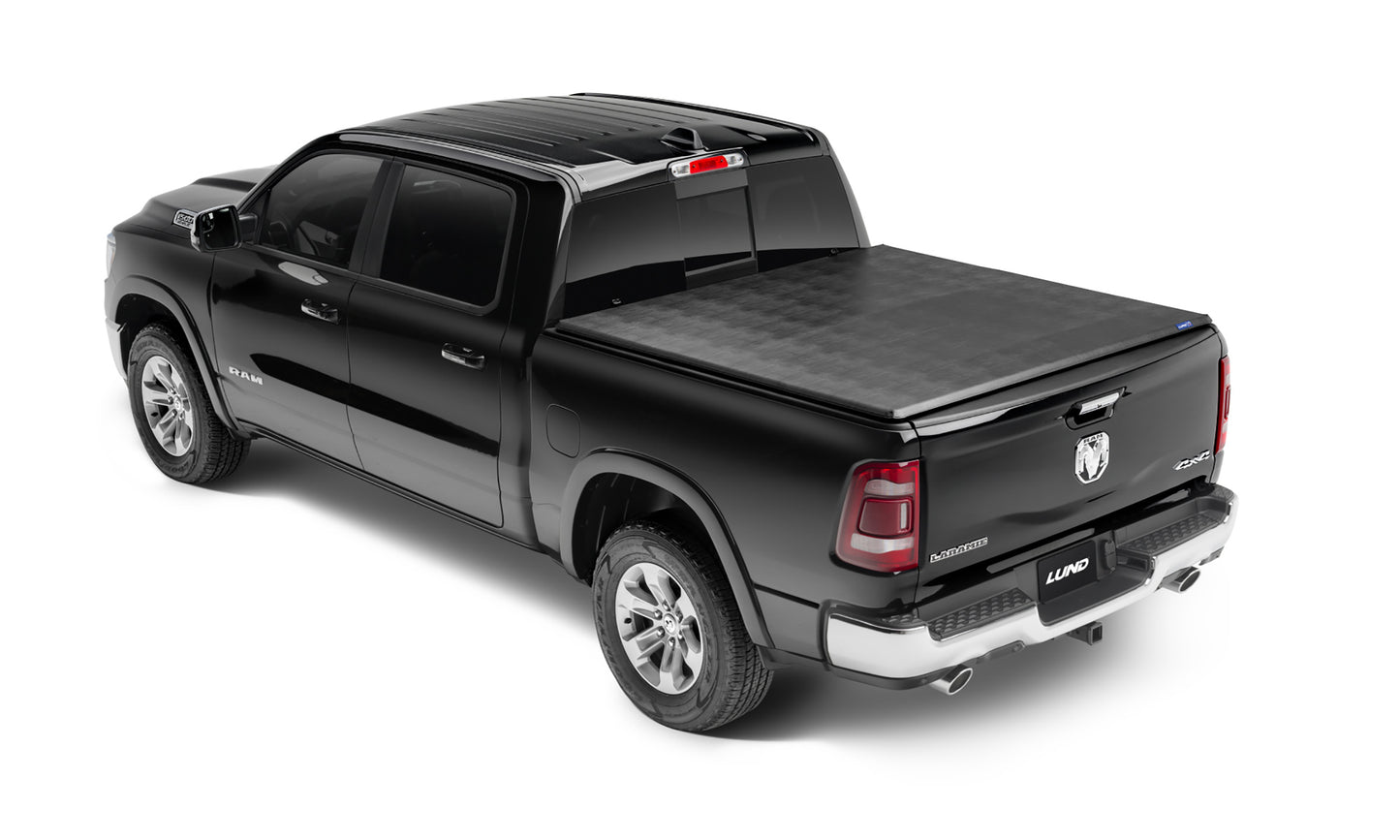 Lund 95088 Genesis Tri-Fold Truck Bed Tonneau Cover For 2008-2011 Dodge Dakota (w/o Utility Track); 2006-2009 Mitsubishi Raider; Fits 5 Ft. Bed