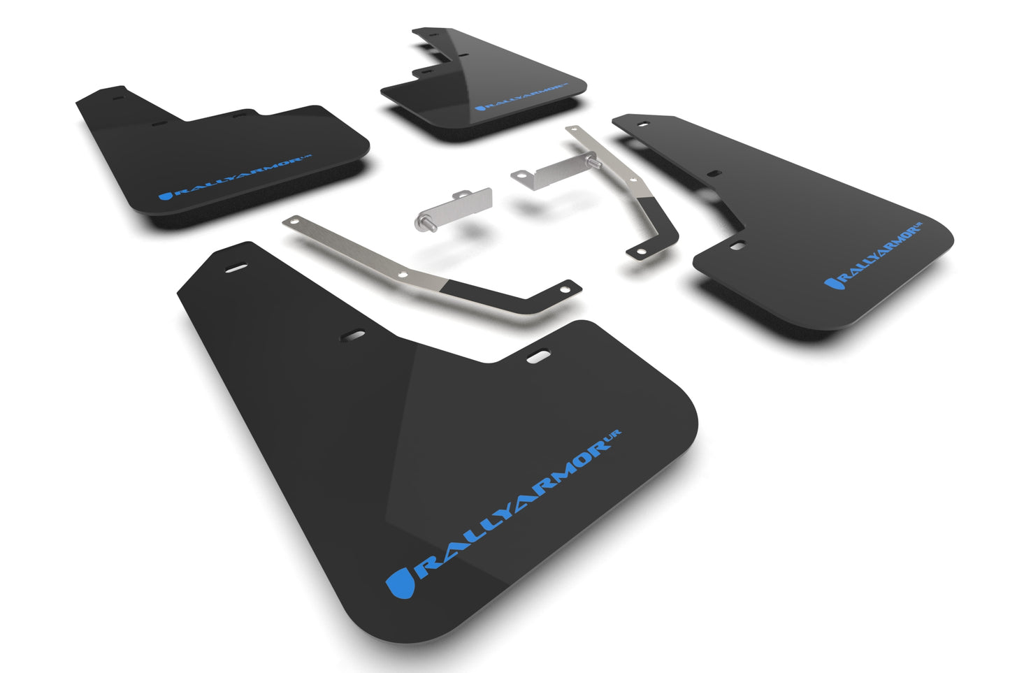 Rally Armor MF106-UR-BLK-NB - 2024 Subaru Crosstrek Lift/AT - Black Mud Flap/Blue Logo