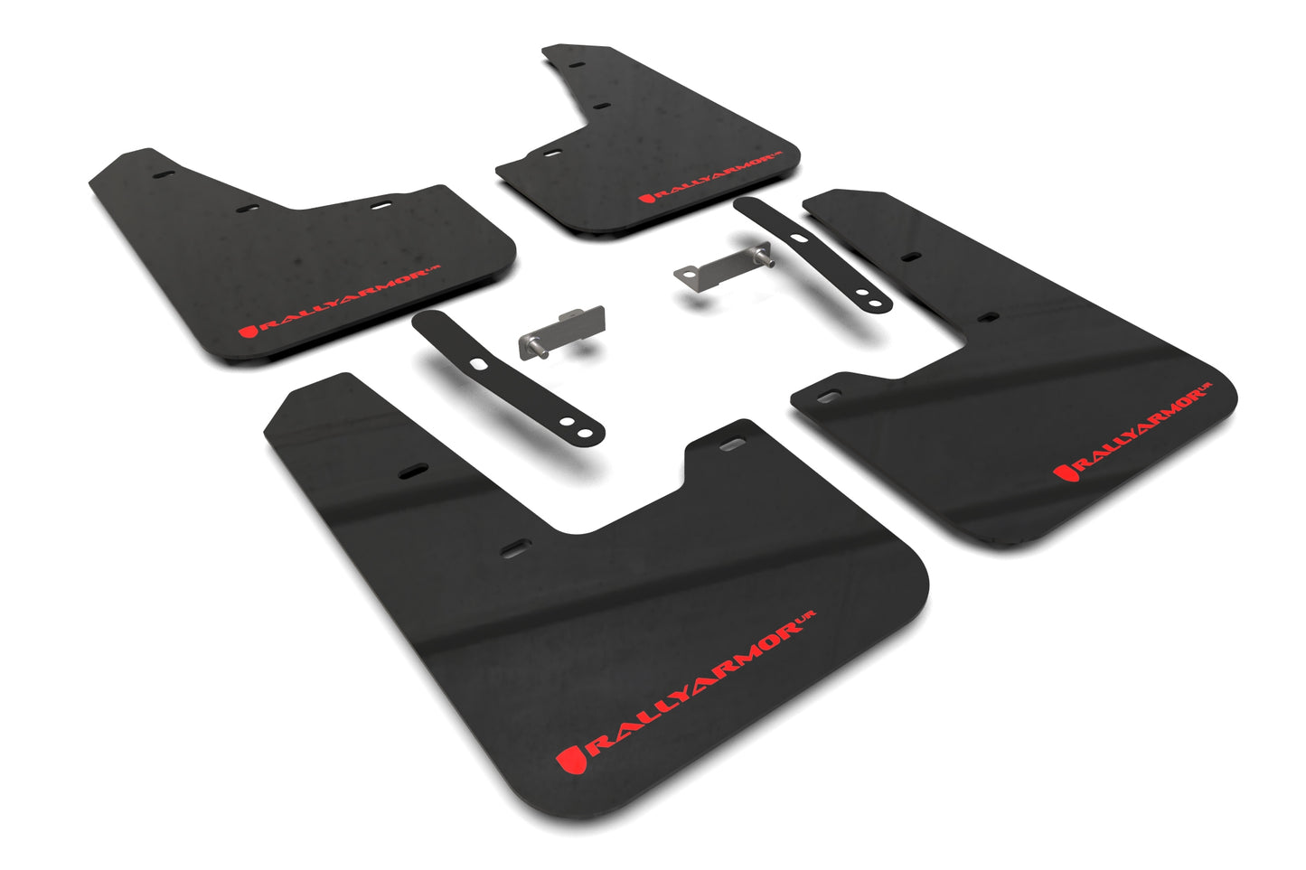 Rally Armor MF21-UR-BLK-RD - 2023+ KIA Niro - Black Mud Flap/Red Logo