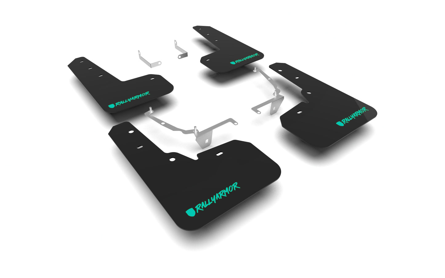 Rally Armor MF26-UR-BLK/TL-X - 2013-2017 Subaru XV Crosstrek - Black Mud Flap/Altered Font Teal Logo