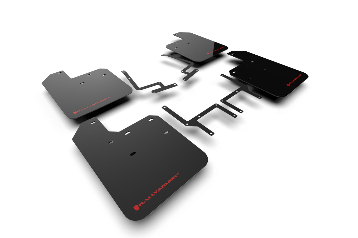 Rally Armor MF54-UR-BLK/RD - 2018-22 Jeep JL Wrangler Rubicon Sahara Sport Sport S 4xe - Black Mud Flap/Red Logo