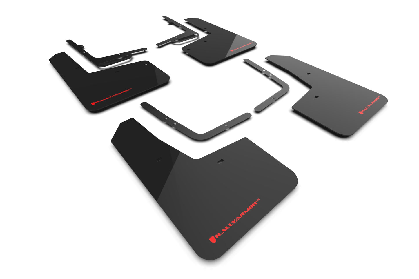 Rally Armor MF73-UR-BLK-RD - 2021-23 Ford Raptor - Black Mud Flap/Red Logo