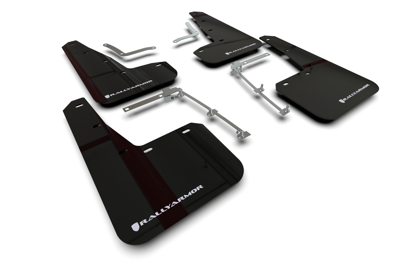 Rally Armor MF74-UR-BLK/WH - 2020-22 Toyota GR Yaris Hatch - Black Mud Flap/White Logo