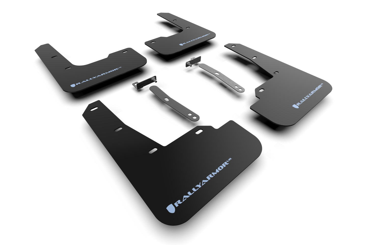 Rally Armor MF79-UR-BLK-PBL - 2022 Hyundai Elantra N & N Line - Black Mud Flap/Light Blue Logo