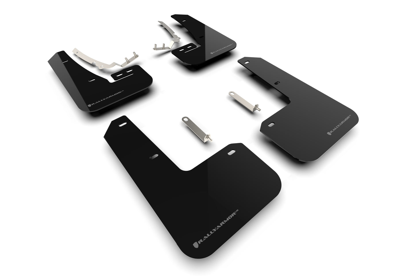 Rally Armor MF80-UR-BLK/GRY - 2022 VW MK8 Golf GTI & R - Black Mud Flap/Grey Logo