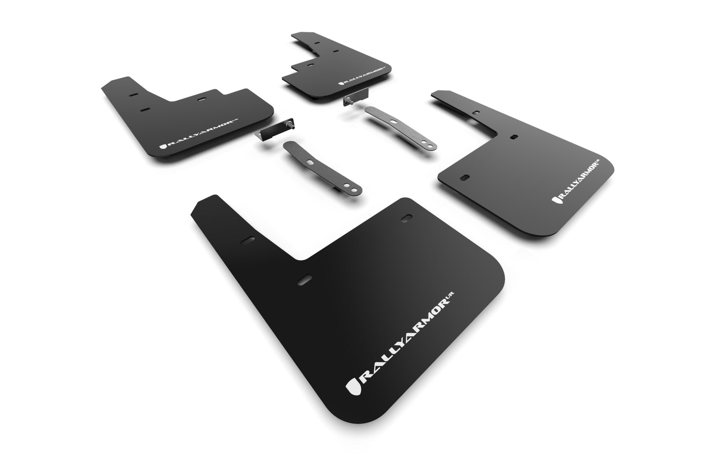 Rally Armor MF83-UR-BLK/WH - 2022 Hyundai Kona N - Black Mud Flap/White Logo