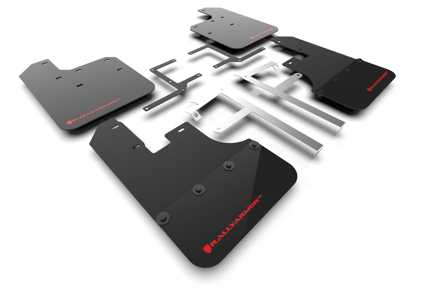 Rally Armor MF84-BLK-RD - 2019-22 Jeep JT Gladiator - Black Mud Flap/Red Logo