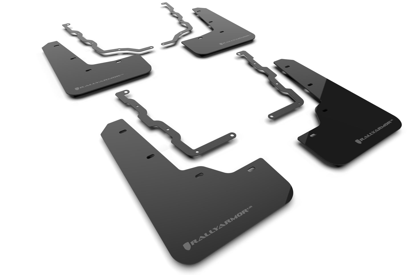 Rally Armor MF86-UR-BLK-GRY - 2020-22 Ford Puma ST - Black Mud Flap/Grey Logo