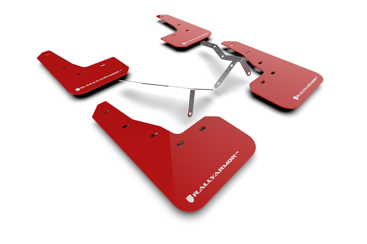 Rally Armor MF90-UR-RD/WH - 2022 Honda Civic Civic Si Sport - Red Mud Flap/White Logo