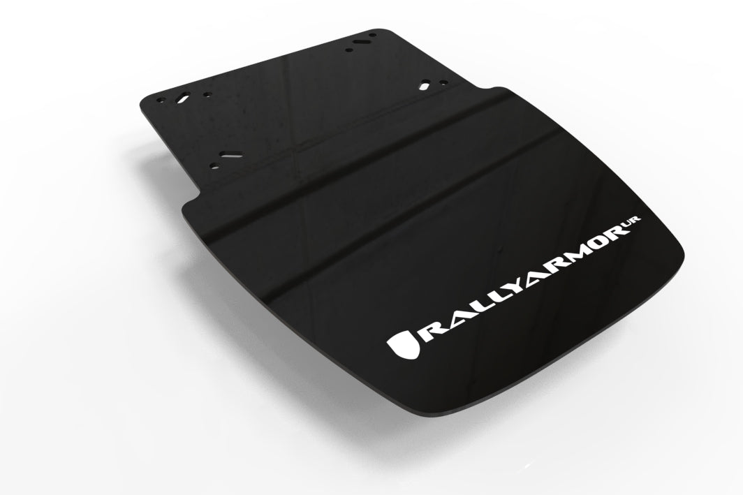 Rally Armor MF95-UR-BLK/WH - 2019-22 Can-Am Ryker - Black Mud Flap/White Logo