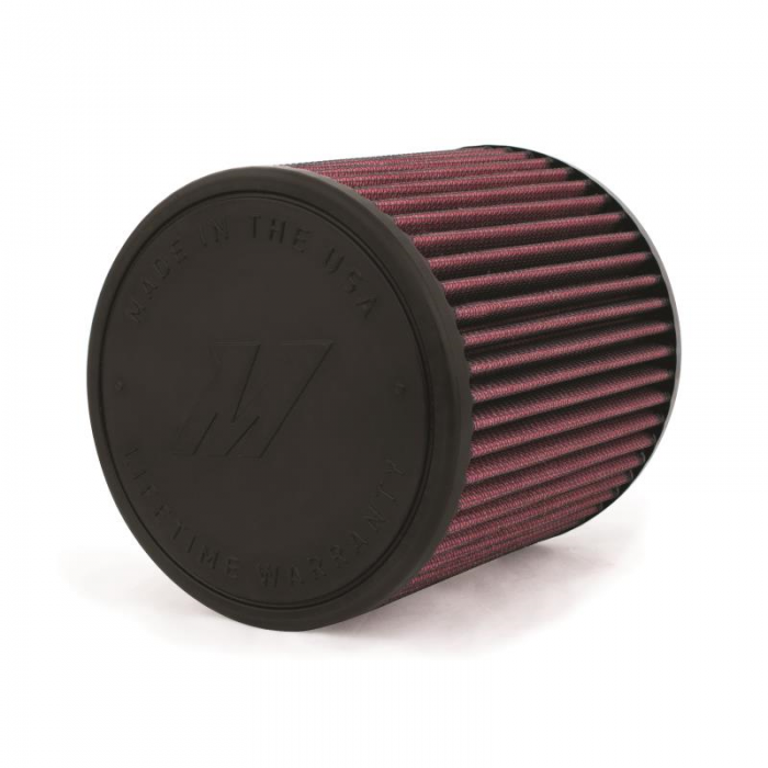 Mishimoto Performance Air Filter 3.5 In. Inlet 6 In. Filter Length Red MMAF-3506