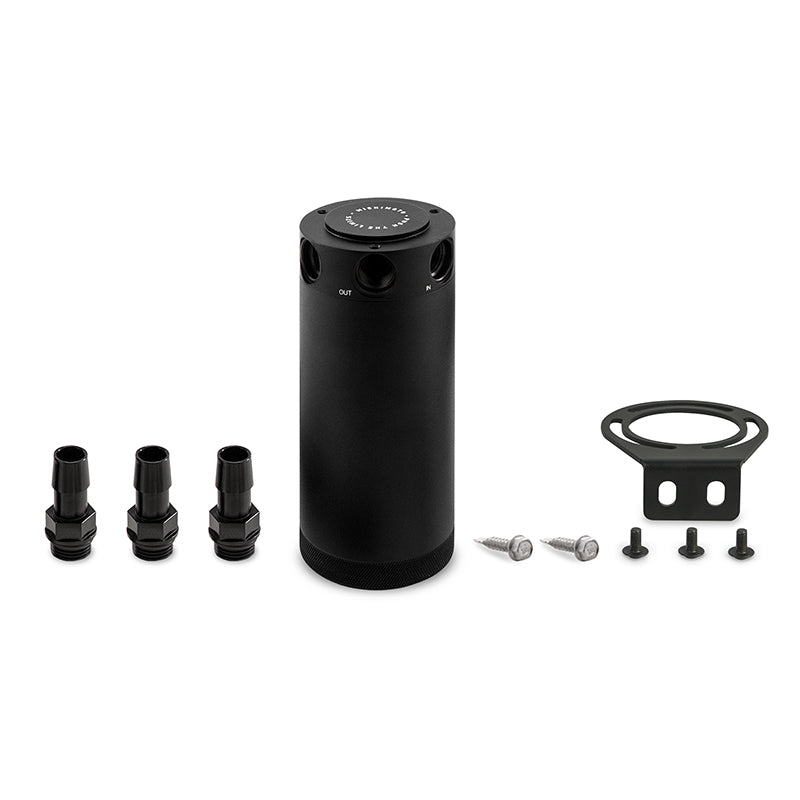 Mishimoto XL Compact Baffled Oil Catch Can, 3-Port MMBCC-CBTHR-XLBK