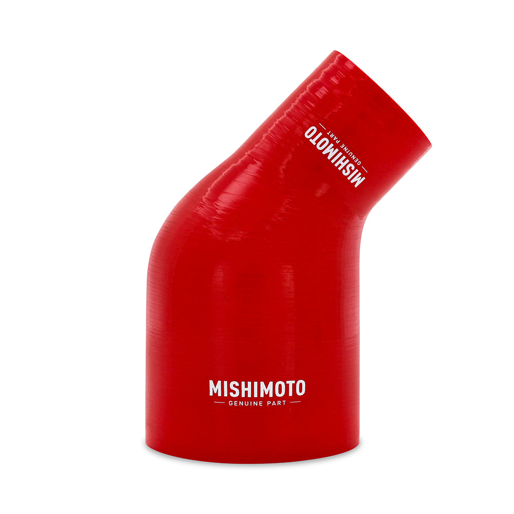 Mishimoto 45-Degree Silicone Transition Coupler, 2.50-in to 4.00-in, Red MMCP-R45-2540RD