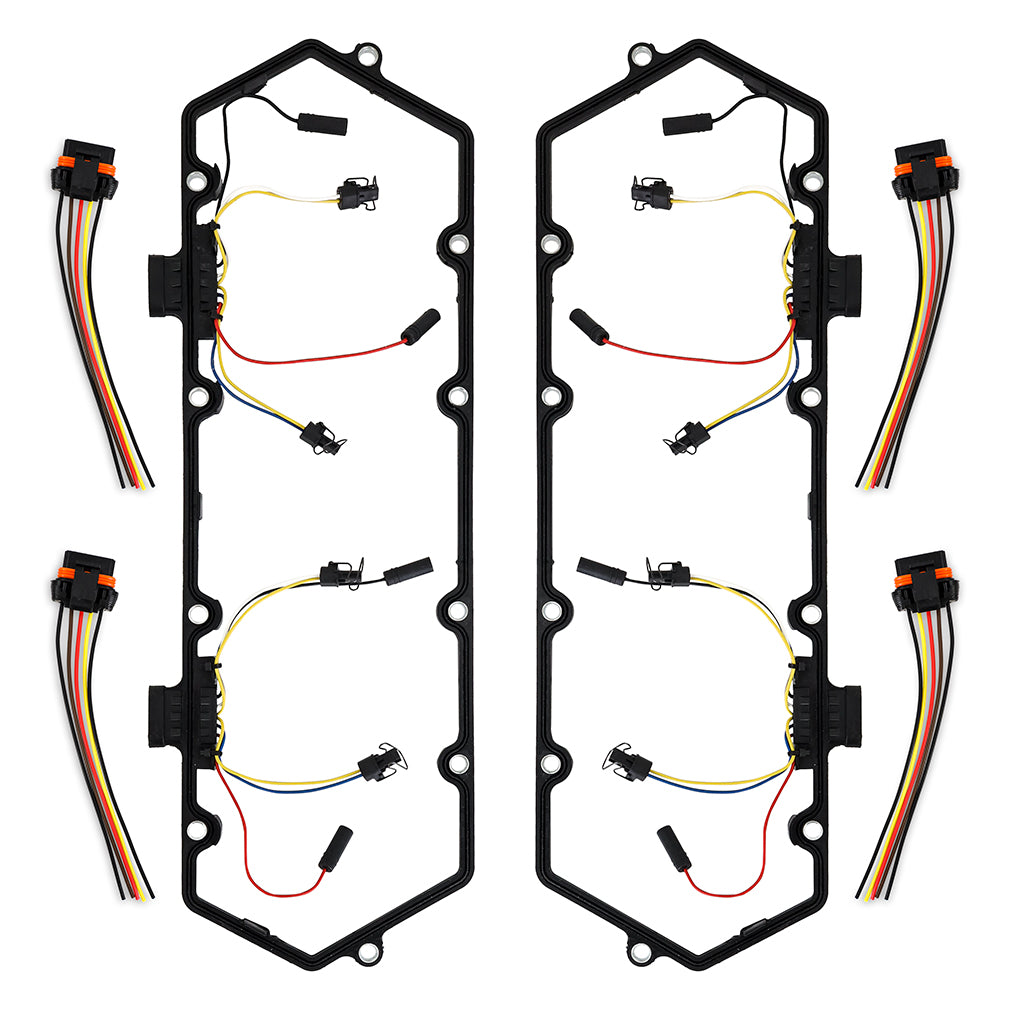 Mishimoto Glow Plug Harness - Valve Cover Gasket Set, fits Ford Powerstroke 7.3L 1994-1997 MMGH-F2D-94